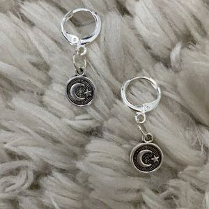 Handmade moon & star earrings!